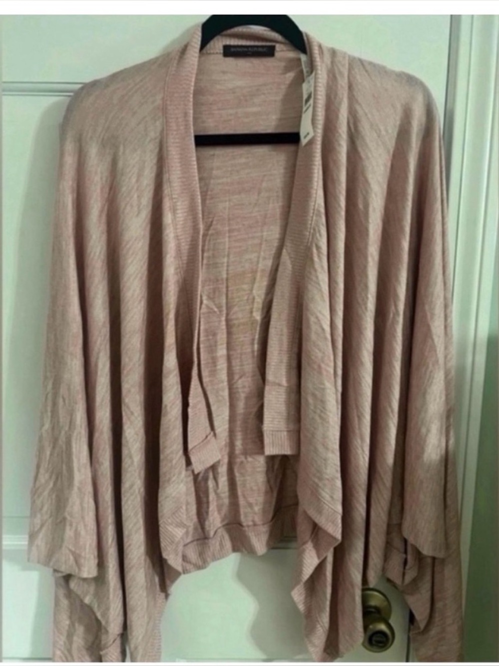 Banana Republic Factory Pink Open Front Cardigan Shrug Lightweight Draped OS NWT